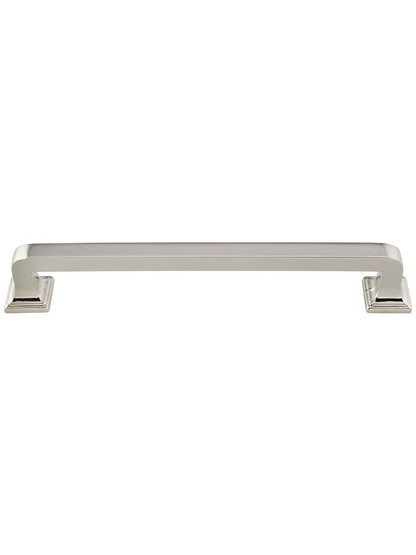 Menlo Park Cabinet Pull - 6 inch Center-to-Center in Polished Nickel.